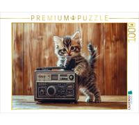 CALVENDO Puzzle Cat karaoke | 1000 pieces, finished size 25.2 × 18.9 in (64 × 48