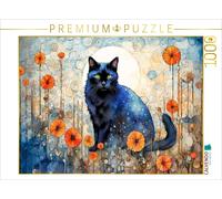CALVENDO Puzzle Cat magic in the poppy field | 1000 pieces, finished size 25.2 ×