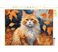 CALVENDO Puzzle Cat painted after van Gogh in fall | 1000 pieces, finished size