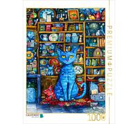 CALVENDO Puzzle Cat sitting on cushion in library | 1000 pieces, finished size 2