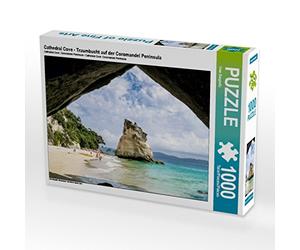 CALVENDO Puzzle Cathedral Cove - Une crique de rêve sur la péninsule de Coromandel 1000 Pieces 64 x 48 cm from Uwe Bergwitz