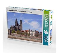 CALVENDO Puzzle Cathédrale de Magdebourg : Saint-Maurice et Catherine au Printemps 1000 Pieces 64 x 48 cm from Fotine