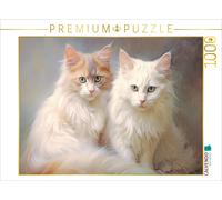 CALVENDO Puzzle Cats in Pastel Style | 1000 pieces, finished size 25.2 × 18.9 in
