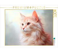 CALVENDO Puzzle Cats in Pastel Style | 1000 pieces, finished size 25.2 × 18.9 in