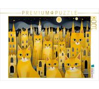 CALVENDO Puzzle Cats - Purring under the stars | 1000 pieces, finished size 25.2