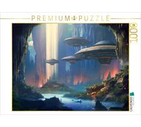 CALVENDO Puzzle Cave city on an alien planet | 1000 pieces, finished size 25.2 ×