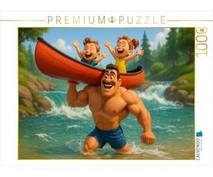 CALVENDO Puzzle C'est Plus Rapide Et Plus Sûre - Vie De Famille Bodybuilder | 1000 Pièces De Lecture Taille 64 * 48Cm Photo Puzzle pour des Heures De Bonheur