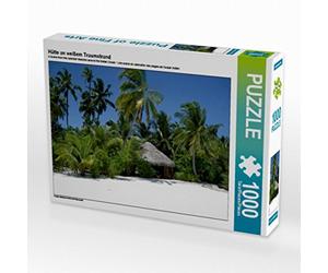 CALVENDO Puzzle Chalet sur la Plage du rêve Blanc 1000 Pieces 64 x 48 cm from Holger Jaschke
