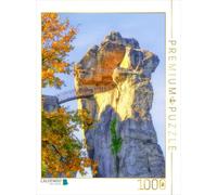 CALVENDO Puzzle Charme mystérieux de Roches en grès de 40 mètres de Haut, Pierres extérieures, forêt de Teutobourg | 1000 pièces - Dimensions : 48 x 64 cm - Puzzle Photo pour des Heures de Bonheur