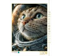 CALVENDO Puzzle Chat avec Combinaison Spatiale dans l'espace comme Astronaute | 1000 pièces de Ponte Taille 48 x 64 cm Puzzle Photo pour des Heures heureuses
