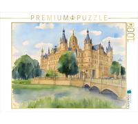 CALVENDO Puzzle Château de Schwerin | 1000 pièces de Taille de la Pose 64 x 48 cm Puzzle Photo pour des Heures heureuses