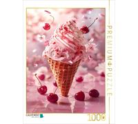 CALVENDO Puzzle Cherry yogurt ice cream | 1000 pieces, finished size 25.2 × 18.9