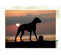 CALVENDO Puzzle Chien Debout dans Un Coucher de Soleil 1000 Pieces 64 x 48 cm from Yvonne Janetzek