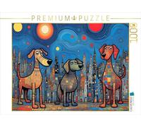CALVENDO Puzzle Chiens colorés - Coloré et Sauvage est Tout à Fait Normal | 1000 pièces de Taille de la Ponte 64 x 48 cm Puzzle Photo pour des Heures heureuses