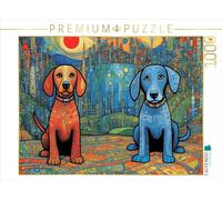 CALVENDO Puzzle Chiens colorés - La Vie est colorée et Polyvalente, comme Nous ! | 1000 pièces de Taille de Ponte 64 x 48 cm Puzzle Photo pour des Heures heureuses