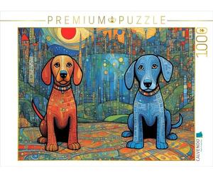 CALVENDO Puzzle Chiens colorés - La Vie est colorée et Polyvalente, comme Nous ! | 1000 pièces de Taille de Ponte 64 x 48 cm Puzzle Photo pour des Heures heureuses