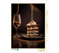 CALVENDO Puzzle Chocolate cake with cream layers | 1000 pieces, finished size 25