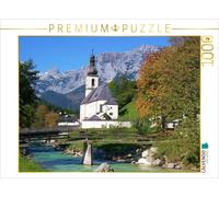 CALVENDO Puzzle Church near Ramsau | 1000 pieces, finished size 25.2 × 18.9 in (