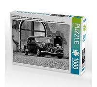 CALVENDO Puzzle Citroën 11 CV Traction Avant en Noir et Blanc 1000 Pieces 64 x 48 cm from Ingo Laue