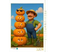 CALVENDO Puzzle Citrouille Fierté - Jardinier avec Citrouille | 1000 pièces Taille de la Pose 48 x 64 cm Puzzle Photo pour des Heures heureuses