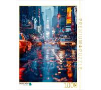 CALVENDO Puzzle City life in the rain | 1000 pieces, finished size 25.2 × 18.9 i