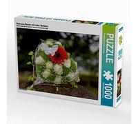CALVENDO Puzzle Coeur de Roses avec Gerbera Rouge 1000 Pieces 64 x 48 cm from Verena Scholze