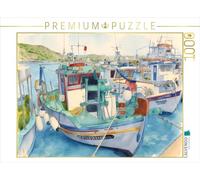 CALVENDO Puzzle coloré dans Le Port de Kefalos | 1000 pièces de Taille de la Ponte 64 x 48 cm Puzzle Photo pour des Heures heureuses