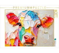 CALVENDO Puzzle Colorful calf. Enchanting cattle portrait | 1000 pieces, finishe