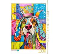 CALVENDO Puzzle Visage de Chien Pop Art Coloré | 1000 Pièces Taille 48 x 64 cm Photo Puzzle pour Heures de Bonheur
