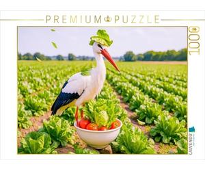 CALVENDO Puzzle comme Une Cigogne dans la Salade - Élégant va différemment | 1000 pièces Taille de la Pose 64 x 48 cm Puzzle Photo pour des Heures heureuses