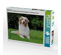 CALVENDO Puzzle Connu comme Un Chien coloré. Berger Australien - Planificateur Familial Haut 1000 Pieces 64 x 48 cm from Sista-Tierfoto
