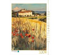 CALVENDO Puzzle Coquelicot dans Le Champ de Grains | 1000 pièces de Taille de Ponte 48 x 64 cm Puzzle Photo pour des Heures heureuses