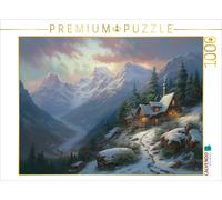 CALVENDO Puzzle Cottage on the slope | 1000 pieces, finished size 25.2 × 18.9 in