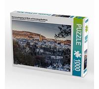 CALVENDO Puzzle Coucher de Soleil avec Vue sur Bois de Livre d'Annaberg, 1000 pièces, Taille 64 x 48 cm, Puzzle Photo pour des Heures de Bonheur