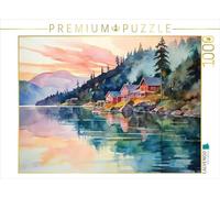 CALVENDO Puzzle Coucher de Soleil en Avril | 1000 pièces Taille de la Pose 64 x 48 cm Puzzle Photo pour des Heures heureuses