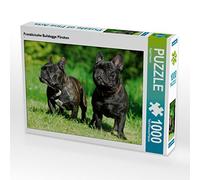 CALVENDO Puzzle Couple de bouledogues français 1000 Pieces 64 x 48 cm from Sista-Tierfoto