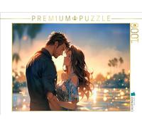 CALVENDO Puzzle Couple Style Manga sur la Plage | 1000 pièces Taille de la Pose 64 x 48 cm Puzzle Photo pour des Heures heureuses