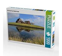 CALVENDO Puzzle Cour de l'église de Hallig Hooge 1000 Pieces 64 x 48 cm from Sarnade