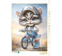 CALVENDO Puzzle Course Cycliste - Le Temps Passe | 1000 pièces 48 x 64 cm Puzzle Photo pour des Heures heureuses