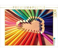 CALVENDO Puzzle Crayons de Couleur en Forme de cœur 1000 Pieces 64 x 48 cm from Gerd Matschek