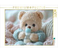 CALVENDO Puzzle Cute baby teddy bear with drinking bottle - A moment full of sec