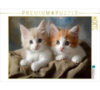 CALVENDO Puzzle Cute cat siblings | 1000 pieces, finished size 25.2 × 18.9 in (6