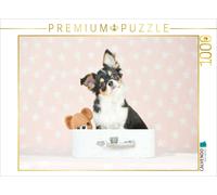CALVENDO Puzzle Cute Chihuahua with a teddy bear | 1000 pieces, finished size 25