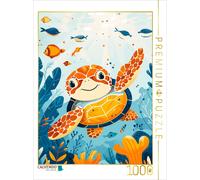 CALVENDO Puzzle Cute turtle in the sea. | 1000 pieces, finished size 25.2 × 18.9