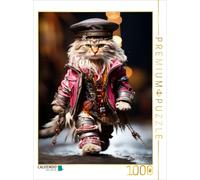 CALVENDO Puzzle Cyberpunk Cat | 1000 pieces, finished size 25.2 × 18.9 in (64 ×