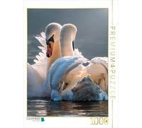CALVENDO Puzzle cygnes « Love » - 1000 pièces - Dimensions : 48 x 64 cm - Puzzle Photo pour des Heures de Bonheur