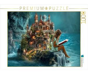 CALVENDO Puzzle dans Les Petits Mondes - Enfant lit Un Livre | 1000 pièces - Dimensions de la Pose : 64 x 48 cm - Puzzle Photo pour des Heures heureuses