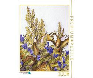 CALVENDO Puzzle dans Les tourbières ou sur Les berges des ruisseaux : la Gentiane germoir Blanc et la Gentiane Hirondelle. 1000 Pieces 48 x 64 cm from Nils Hoffmann