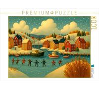 CALVENDO Puzzle Danse d'hiver sur la Glace | 1000 pièces Taille de la Pose 64 x 48 cm Puzzle Photo pour des Heures heureuses