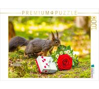CALVENDO Puzzle Das Eichhörnchen wünscht alles Gute | 1000 Teile Lege-Größe 64x
